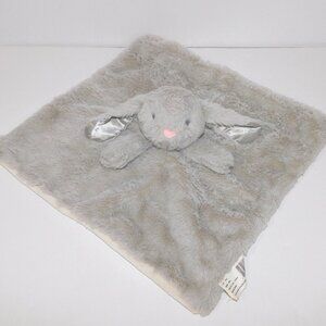 Kellytoy Plush Gray Rattle Bunny Rabbit Security blanket Baby lovey nunu Soother